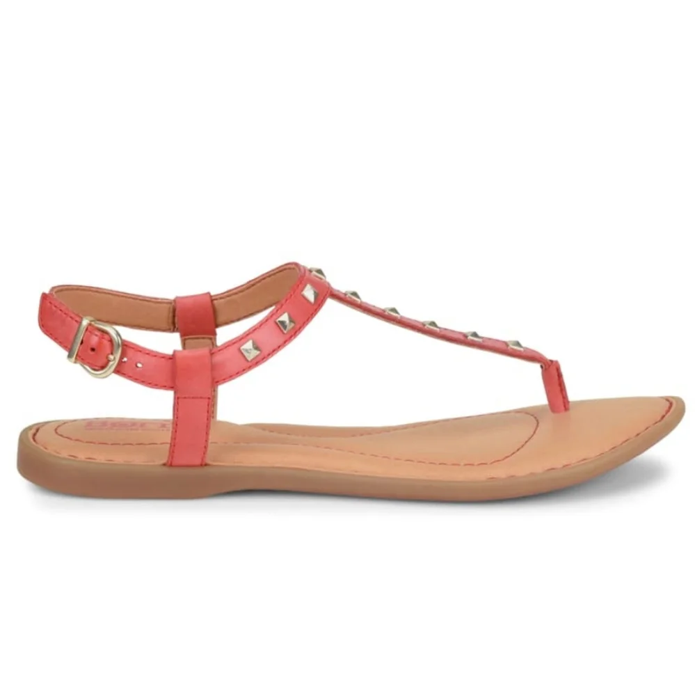 Born Adana Studded Leather Sandals orange Summer Flip Flops Studs - Picture 3 of 7